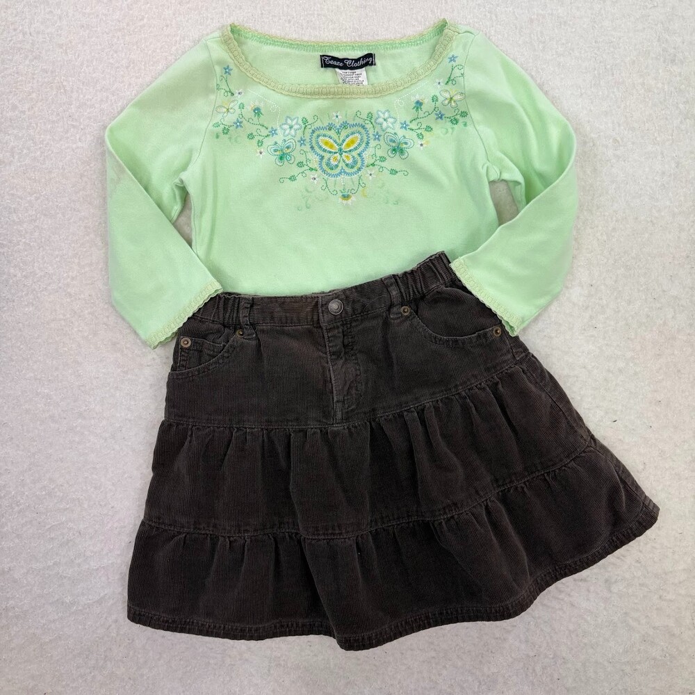 Y2K Kid's Top and Skirt Outfit Bundle